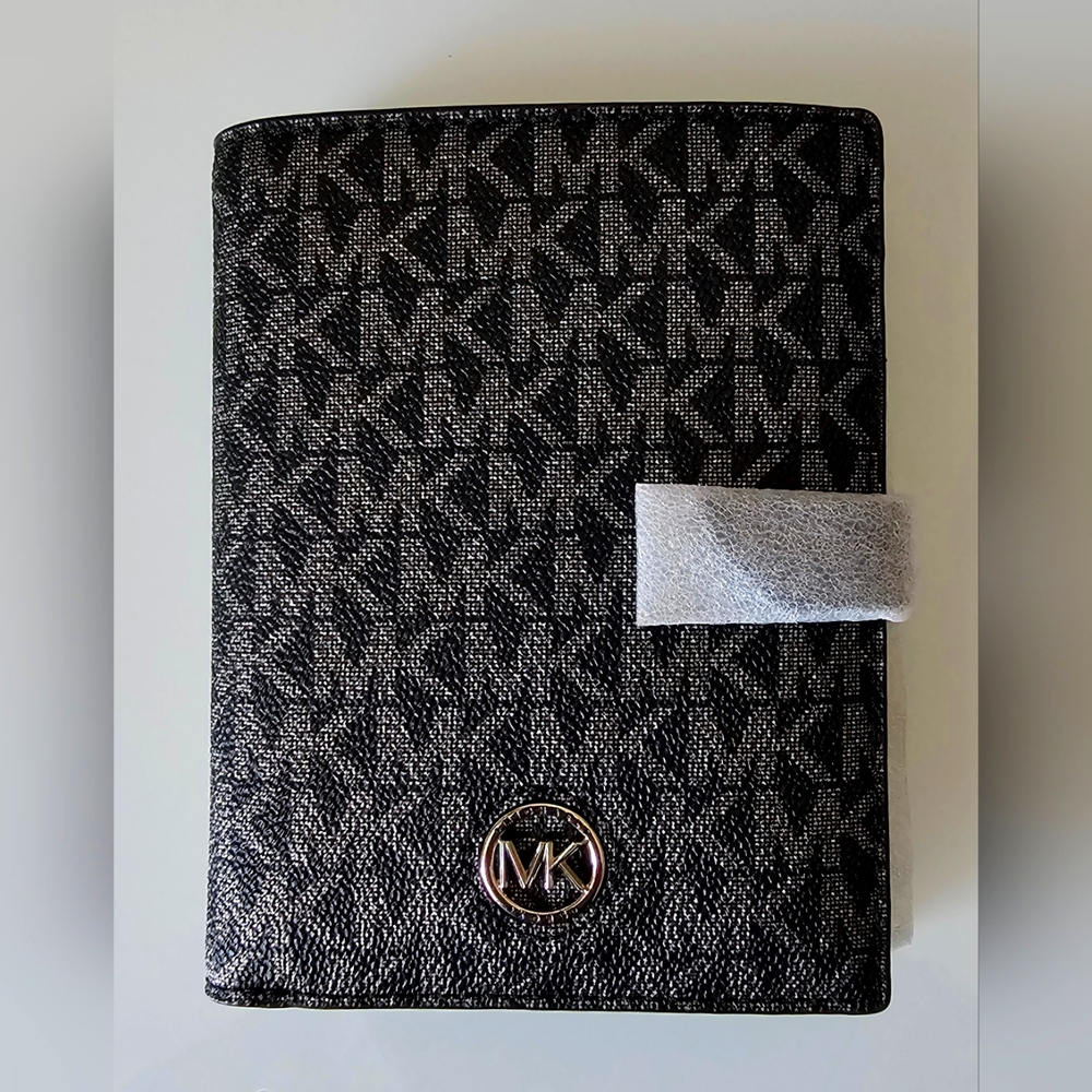 Michael Kors Black Jet Passport Holder Travel Card  Wallet
